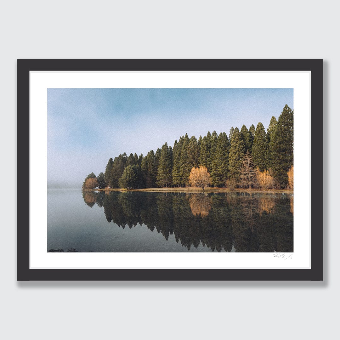 Still Waters Silent Trees Twizel Art Print by Jessica Higueras