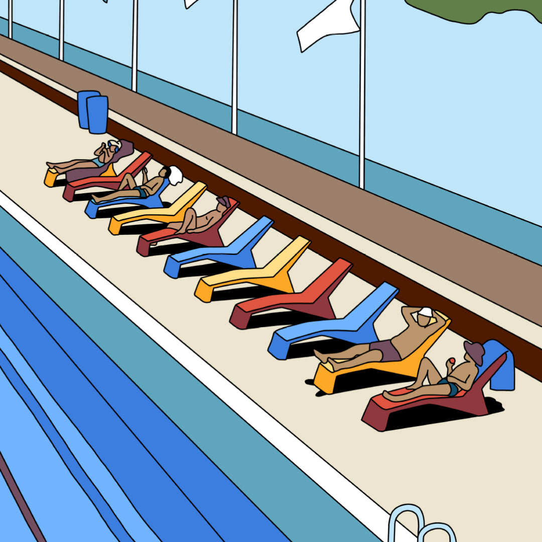 Sunbathers Parnell Baths Art Print by Alex Scott