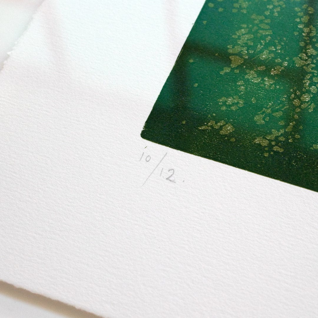 Bespoke Framed Sunlight On The Water Linocut Reduction Print by Kate Steiner