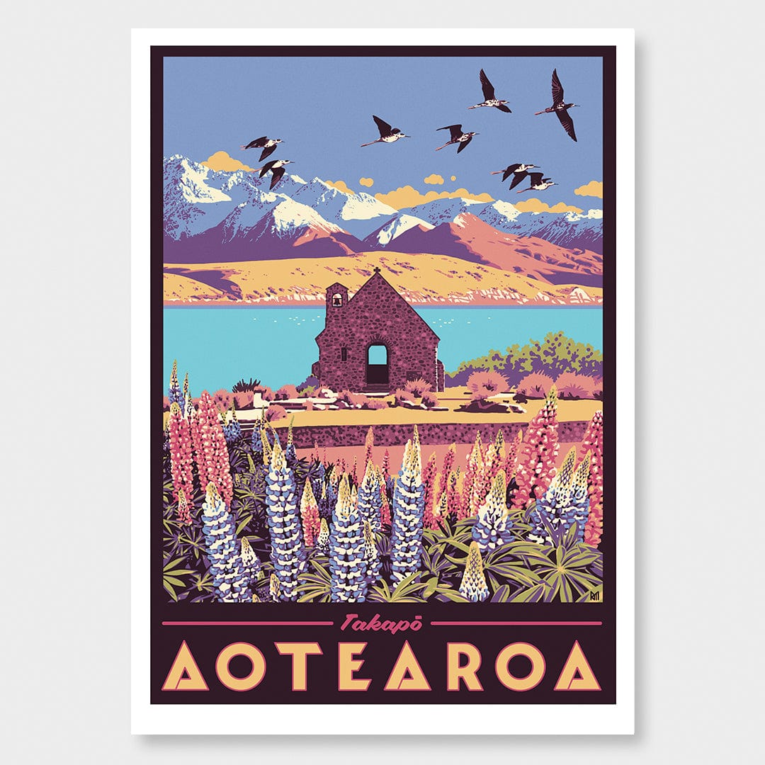 Tekapo Te Reo Art Print by Ross Murray