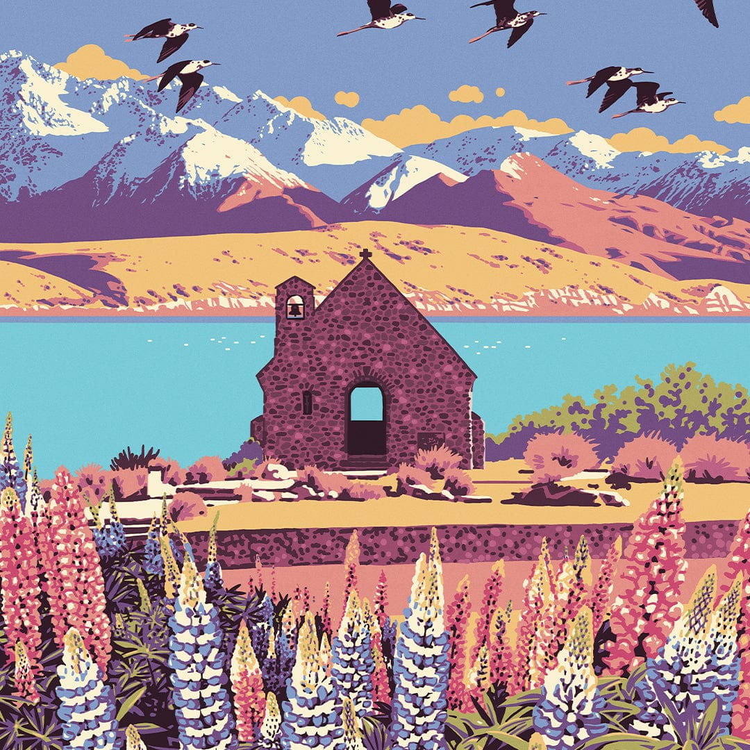 Tekapo Te Reo Art Print by Ross Murray
