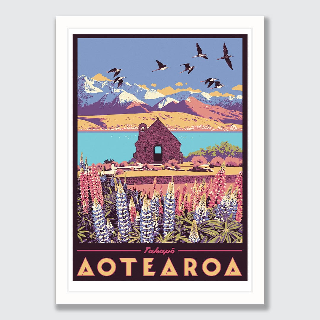 Tekapo Te Reo Art Print by Ross Murray