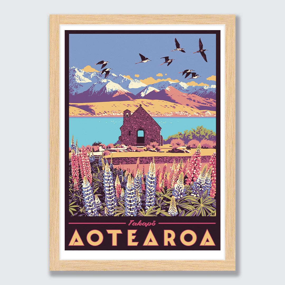 Tekapo Te Reo Art Print by Ross Murray