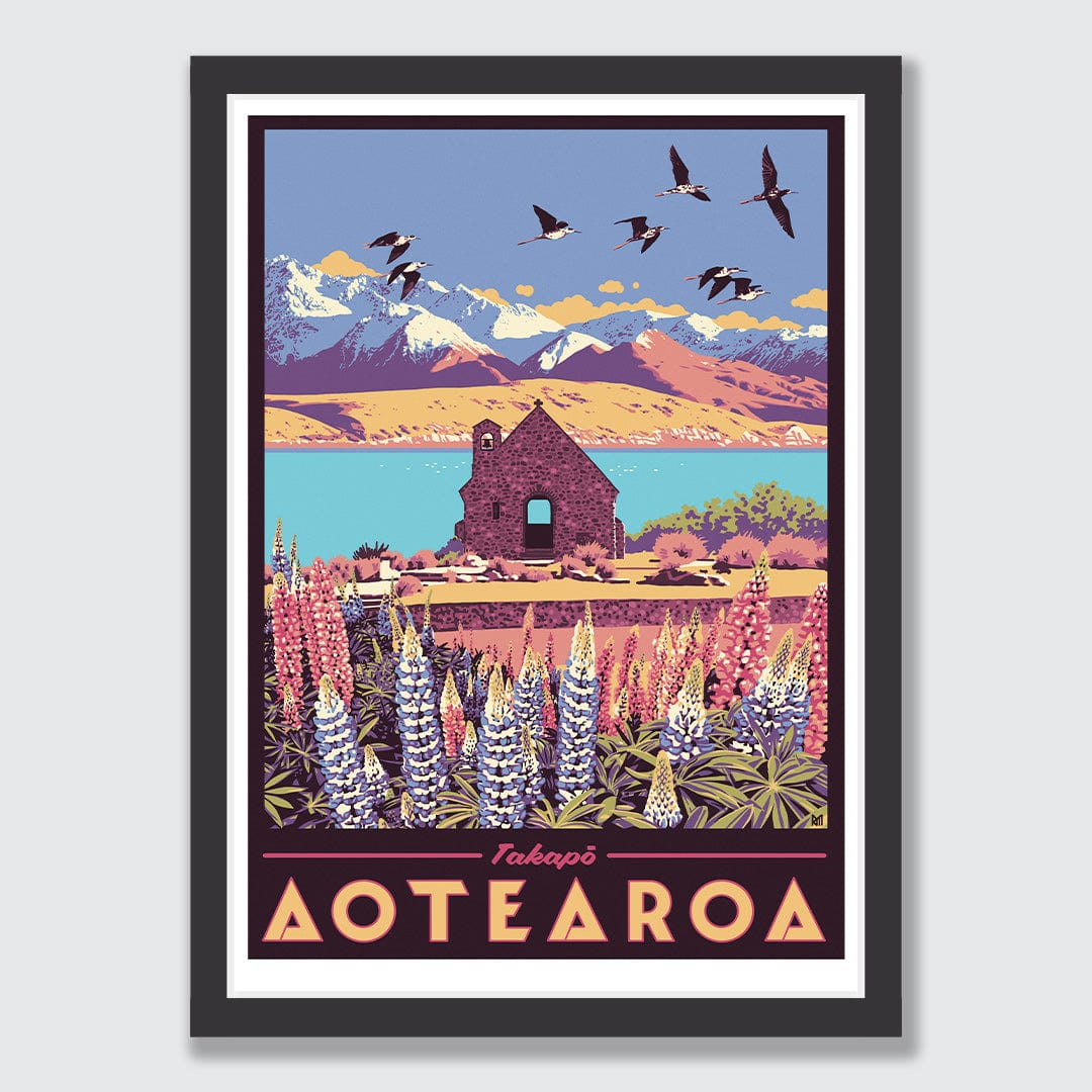 Tekapo Te Reo Art Print by Ross Murray