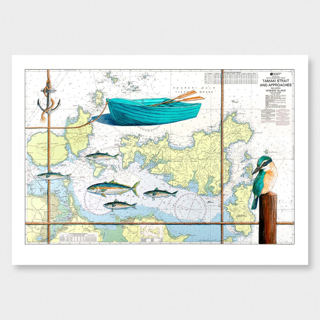 Tamaki Straight Limited Edition Art Print by Justine Hawksworth