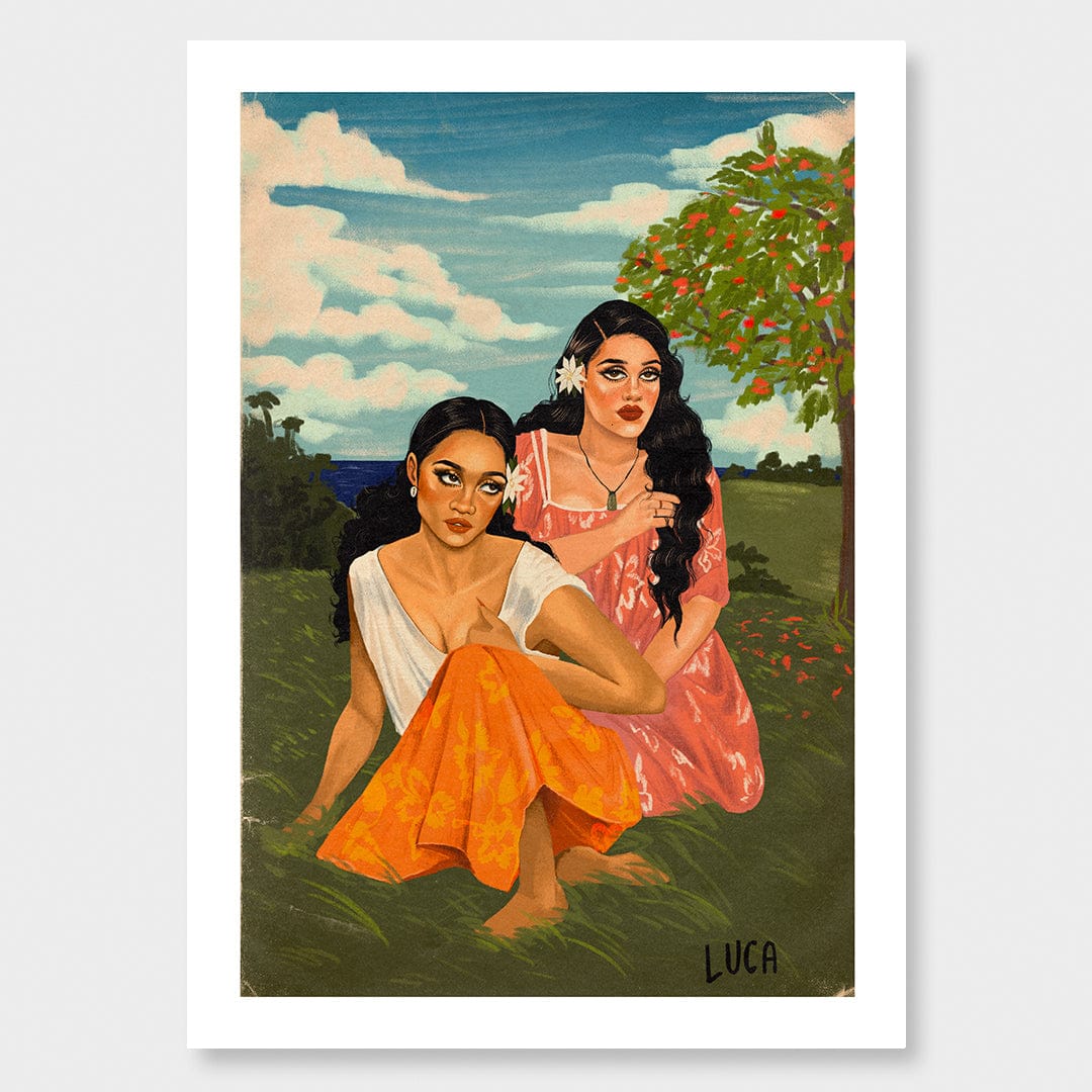 Tamarinds & Tiare Art Print by Luca Tu'avao Walton