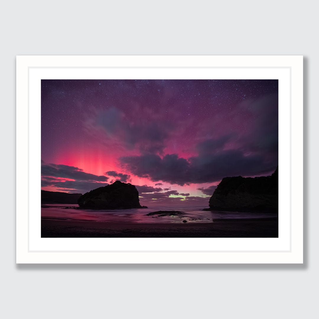 Te Henga Aurora Photographic Print by Mike Mackinven