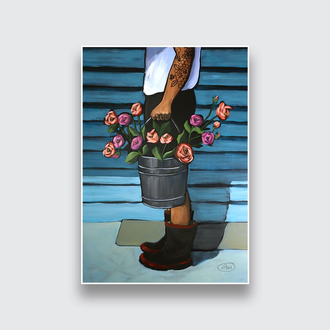 The Flower Seller Art Print by Abbey Merson