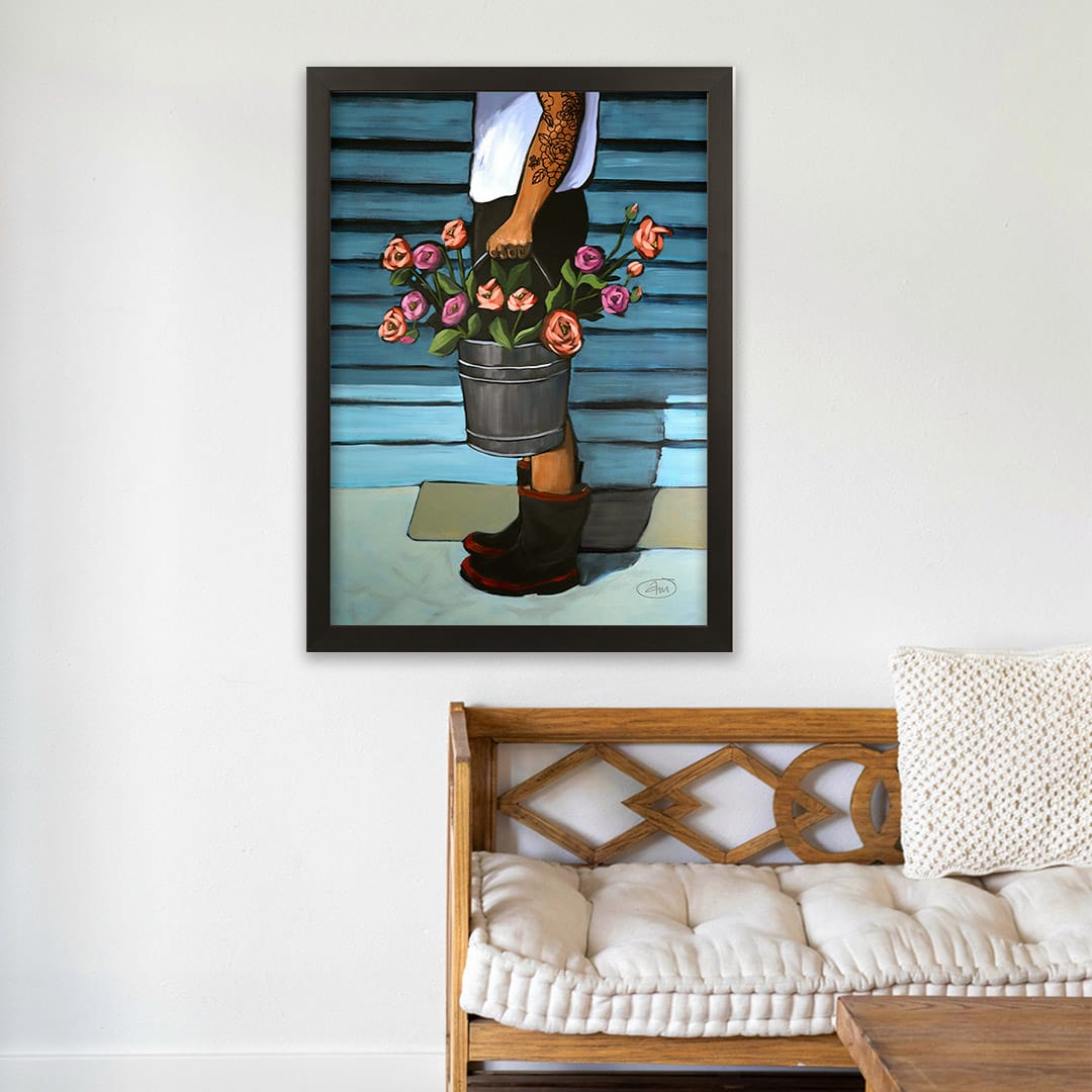The Flower Seller Art Print by Abbey Merson