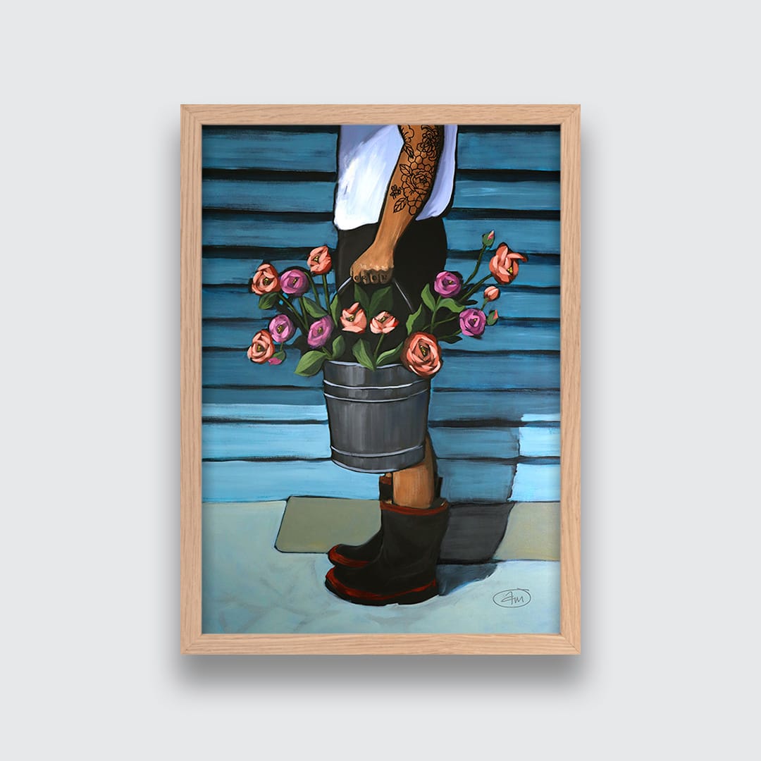 The Flower Seller Art Print by Abbey Merson
