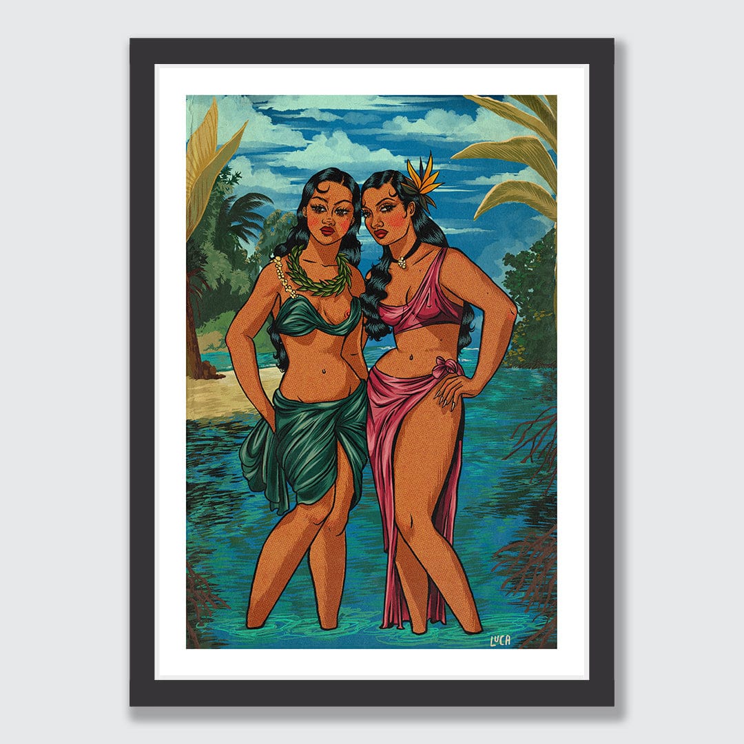 The Ladies of Pearl Lagoon Art Print by Luca Tu'avao Walton