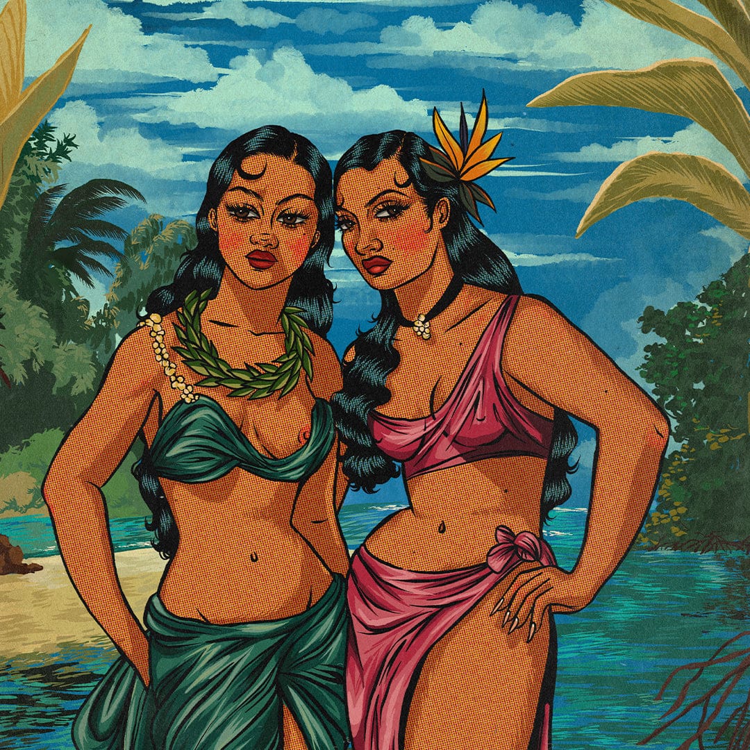 The Ladies of Pearl Lagoon Art Print by Luca Tu'avao Walton