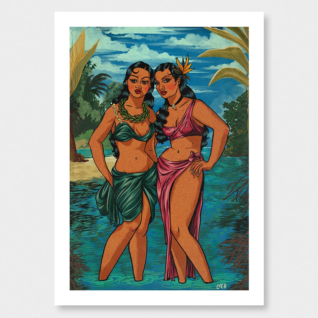 The Ladies of Pearl Lagoon Art Print by Luca Tu'avao Walton
