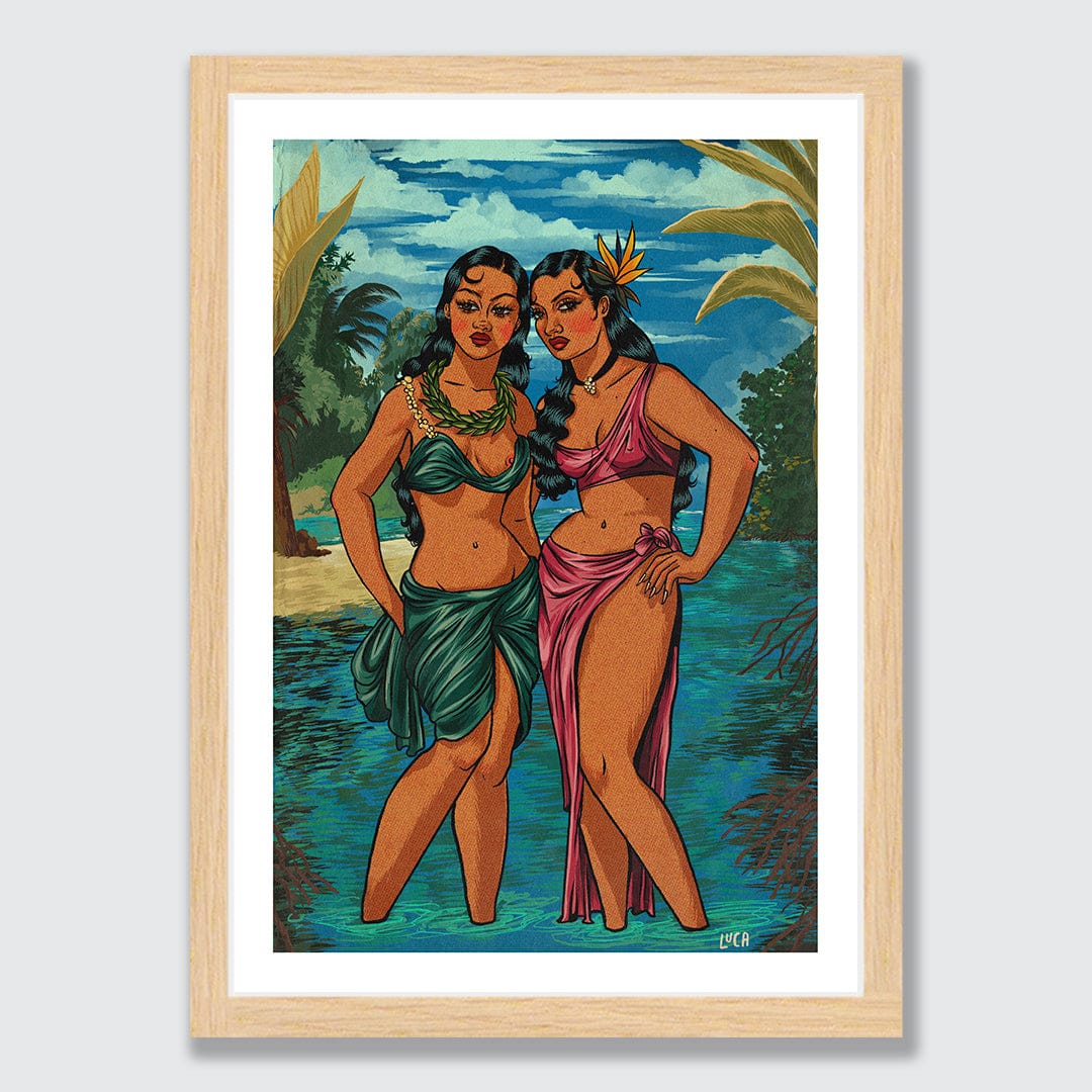 The Ladies of Pearl Lagoon Art Print by Luca Tu'avao Walton