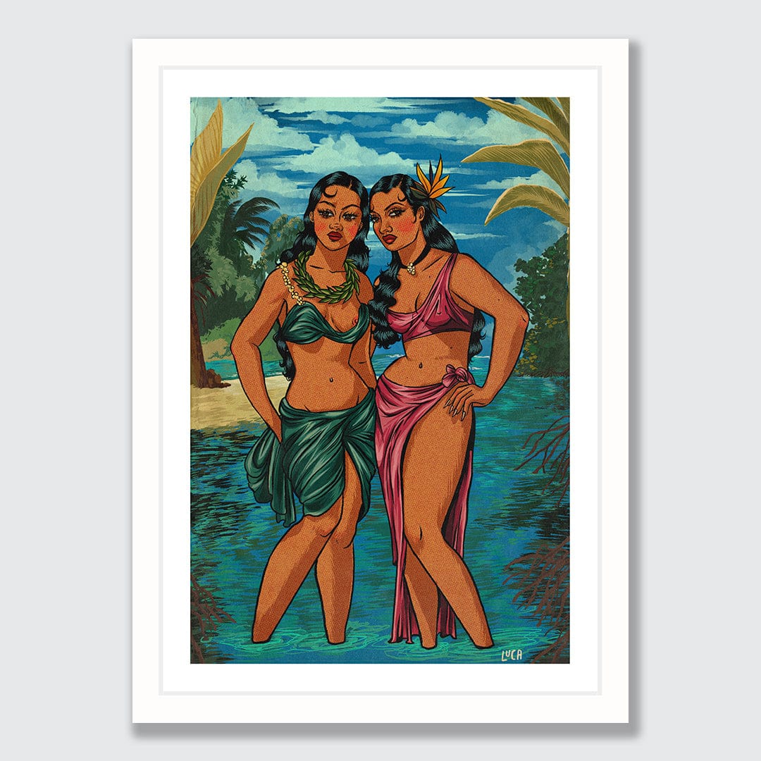 The Ladies of Pearl Lagoon Art Print by Luca Tu'avao Walton