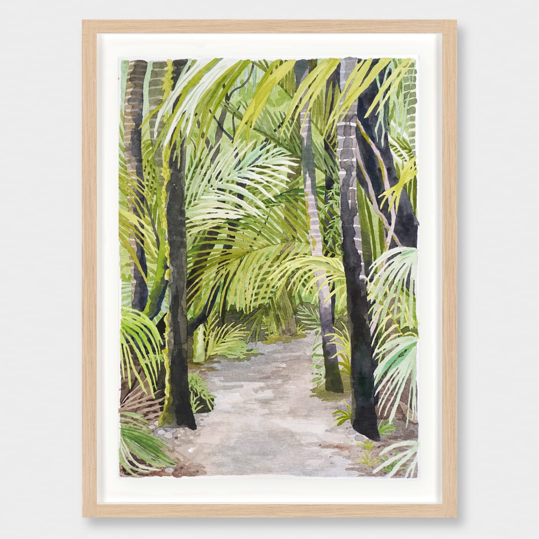 Through the Nikau Original Painting by Emma Huia Lovegrove