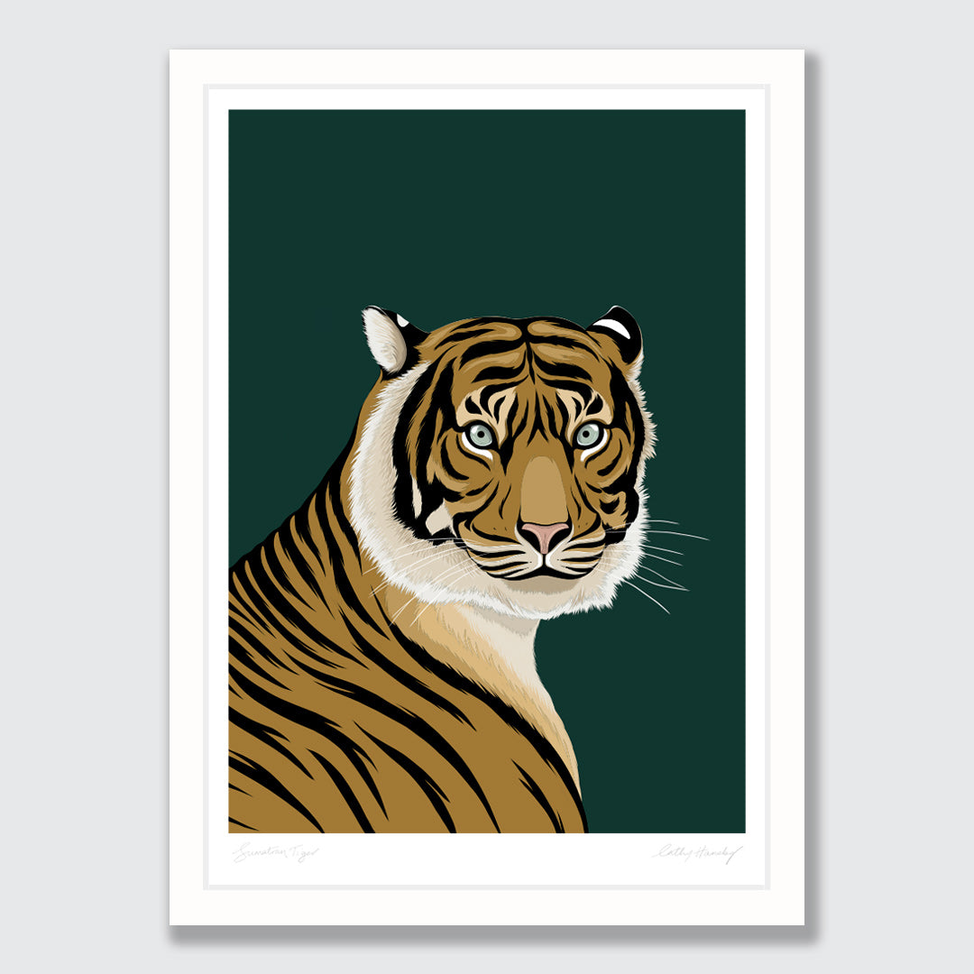 Sumatran Tiger Art Print by Cathy Hansby