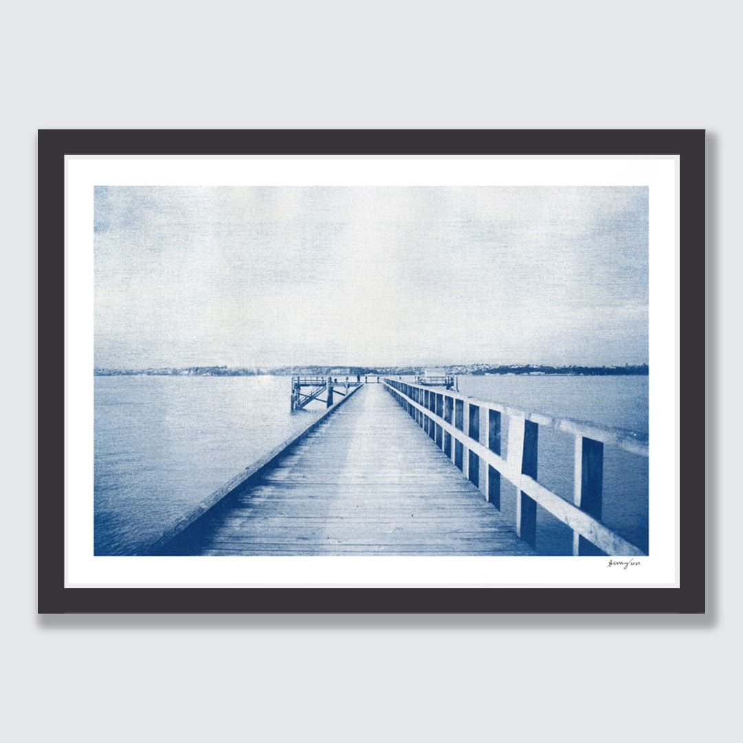 Torpedo Bay Wharf Cyanotype by Sophia Jenny