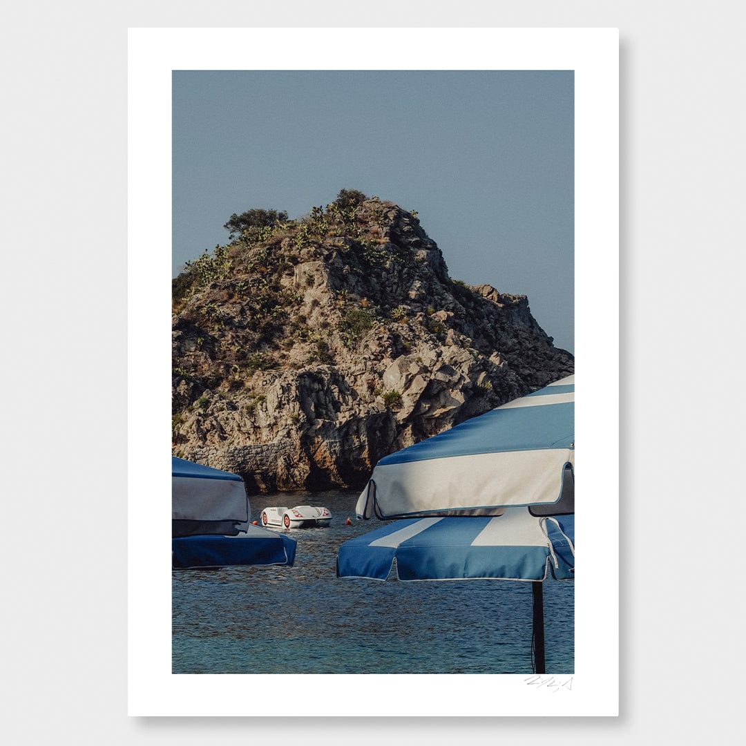 Under The Taormina Umbrellas Art Print by Jessica Higueras