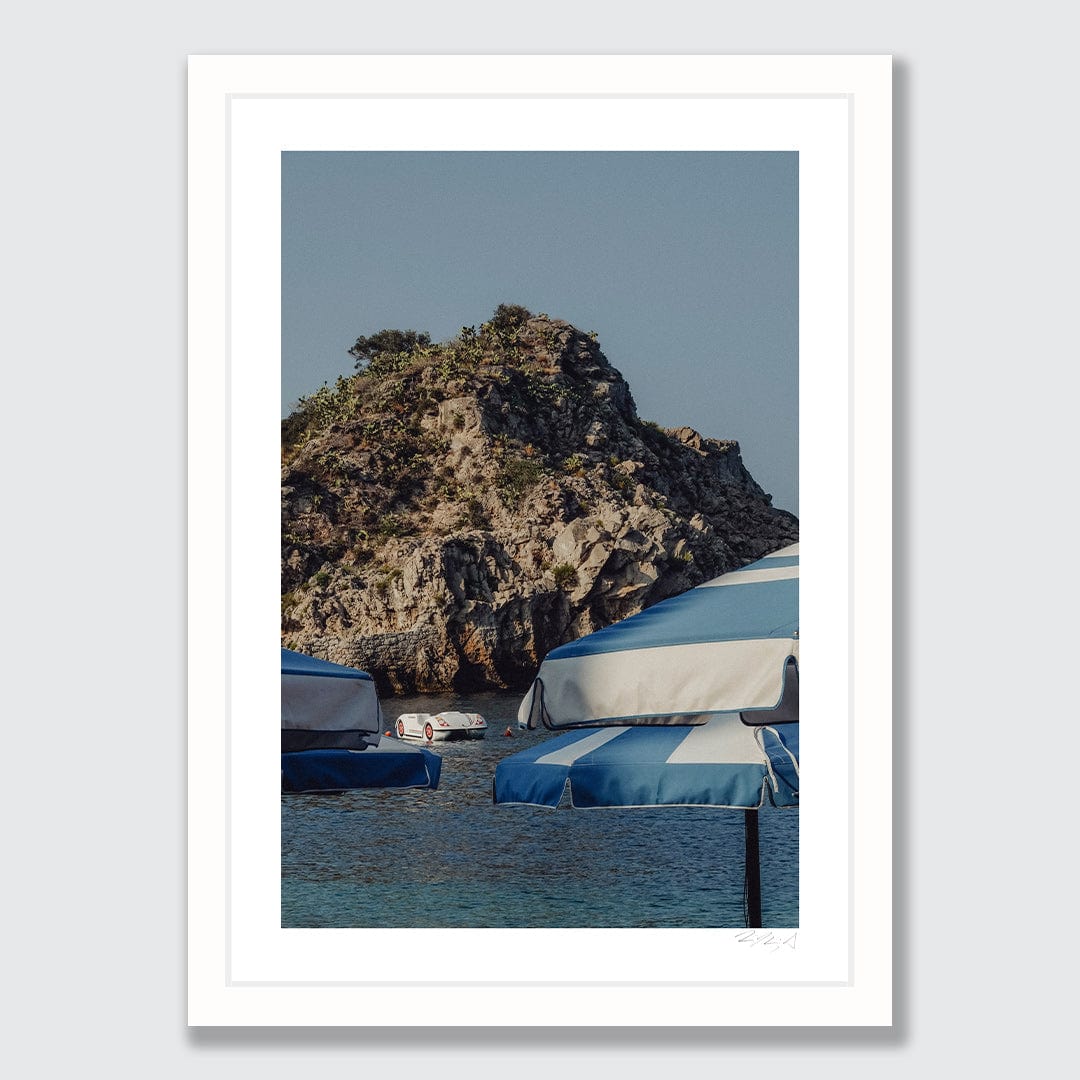 Under The Taormina Umbrellas Art Print by Jessica Higueras