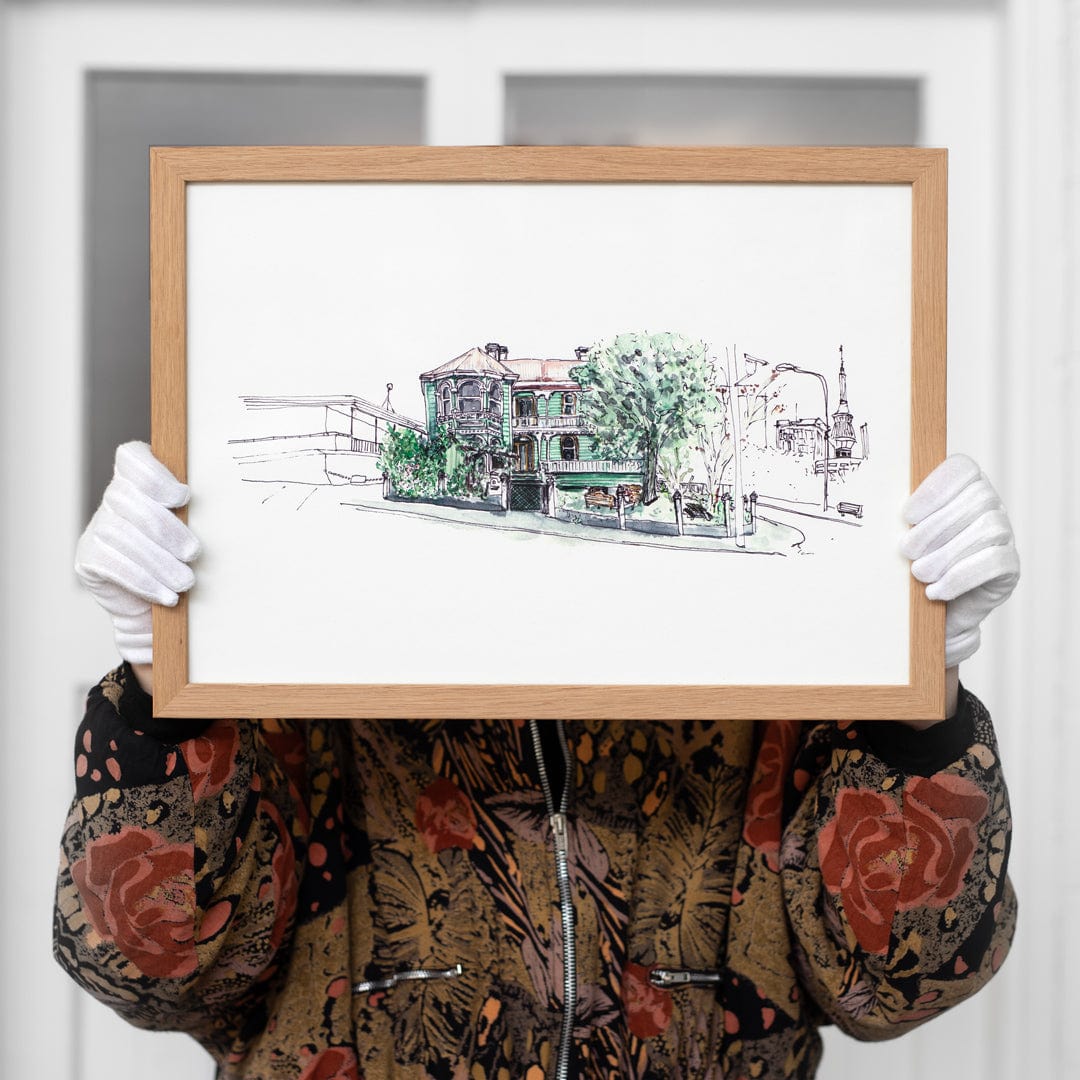 Villa Grafton A3 Art Print by Laura Feller