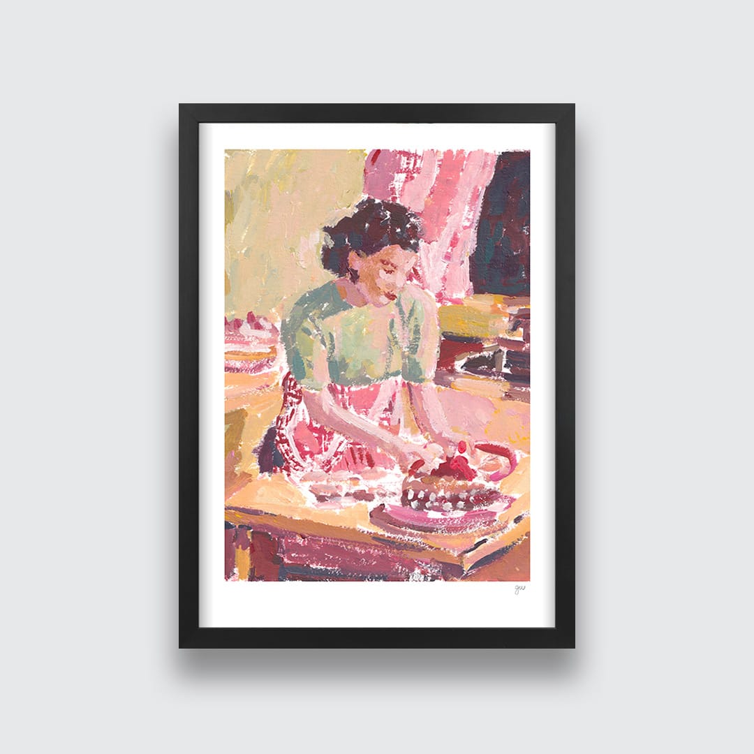 Vintage Cookbook Art Print by Grace Wilkinson