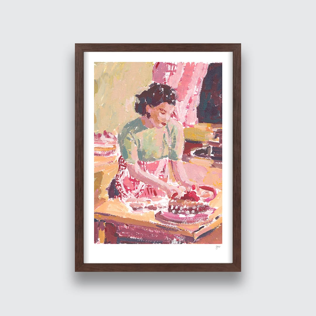 Vintage Cookbook Art Print by Grace Wilkinson