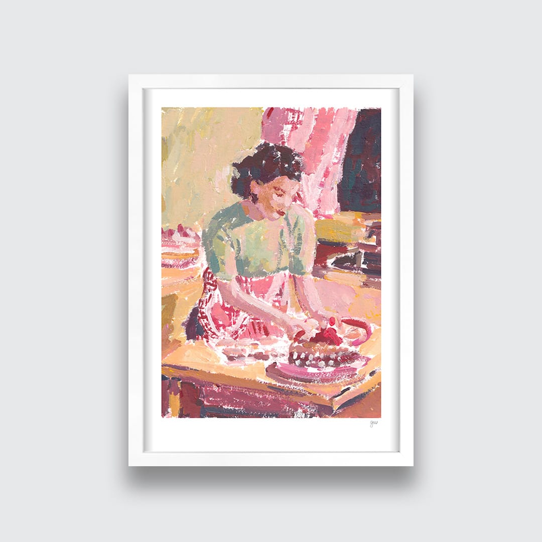 Vintage Cookbook Art Print by Grace Wilkinson