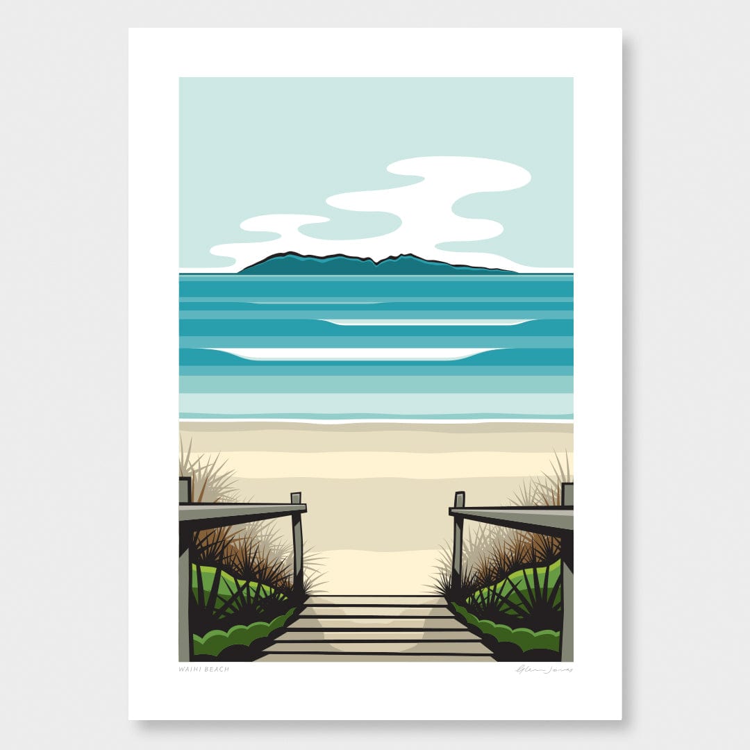Waihi Beach Art Print by Glenn Jones