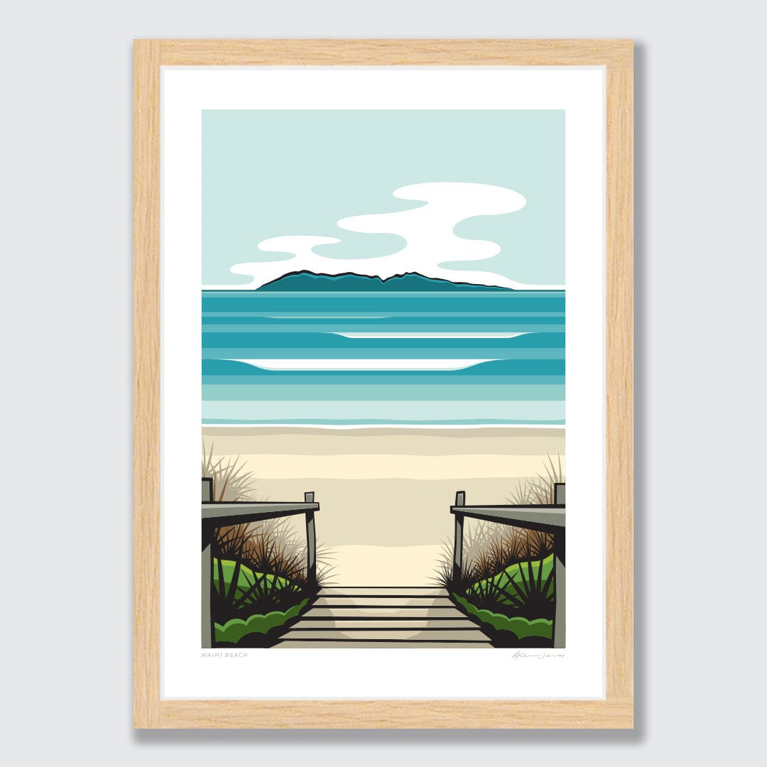 Waihi Beach Art Print by Glenn Jones