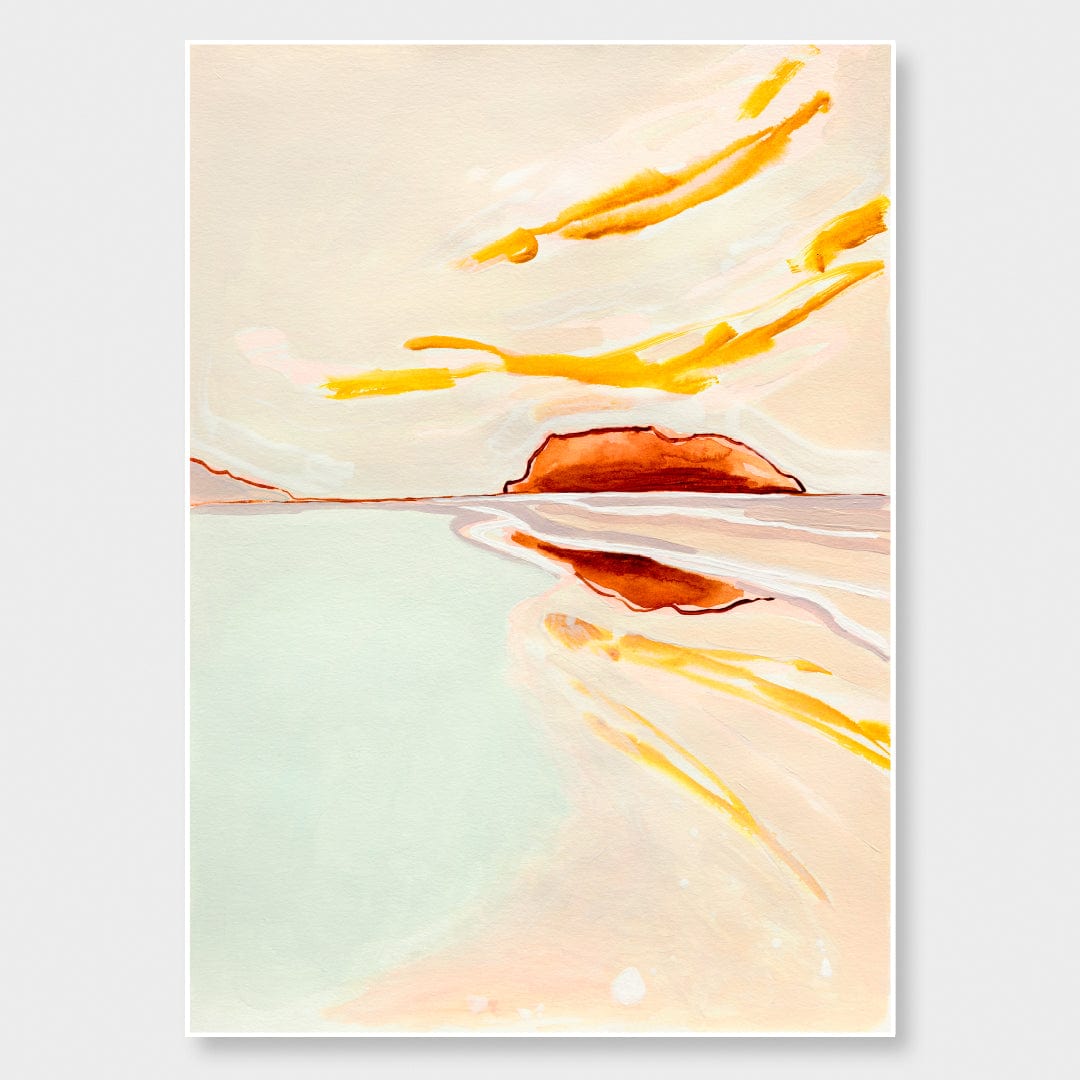 Whangamatā Glow Art Print by Jen Sievers