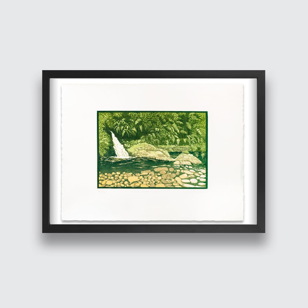 Where Water Rests - Linocut Reduction Print