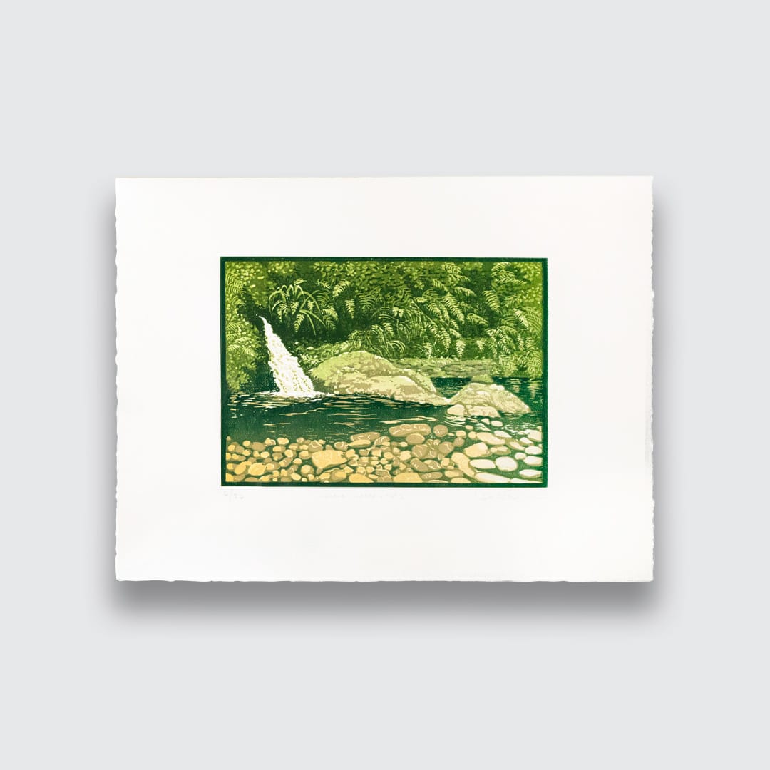 Where Water Rests - Linocut Reduction Print