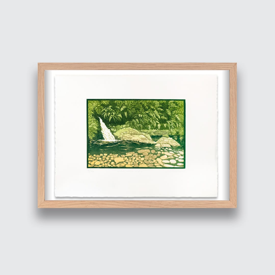 Where Water Rests - Linocut Reduction Print