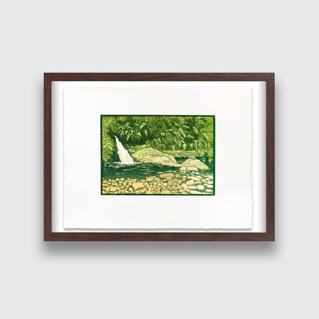 Where Water Rests - Linocut Reduction Print