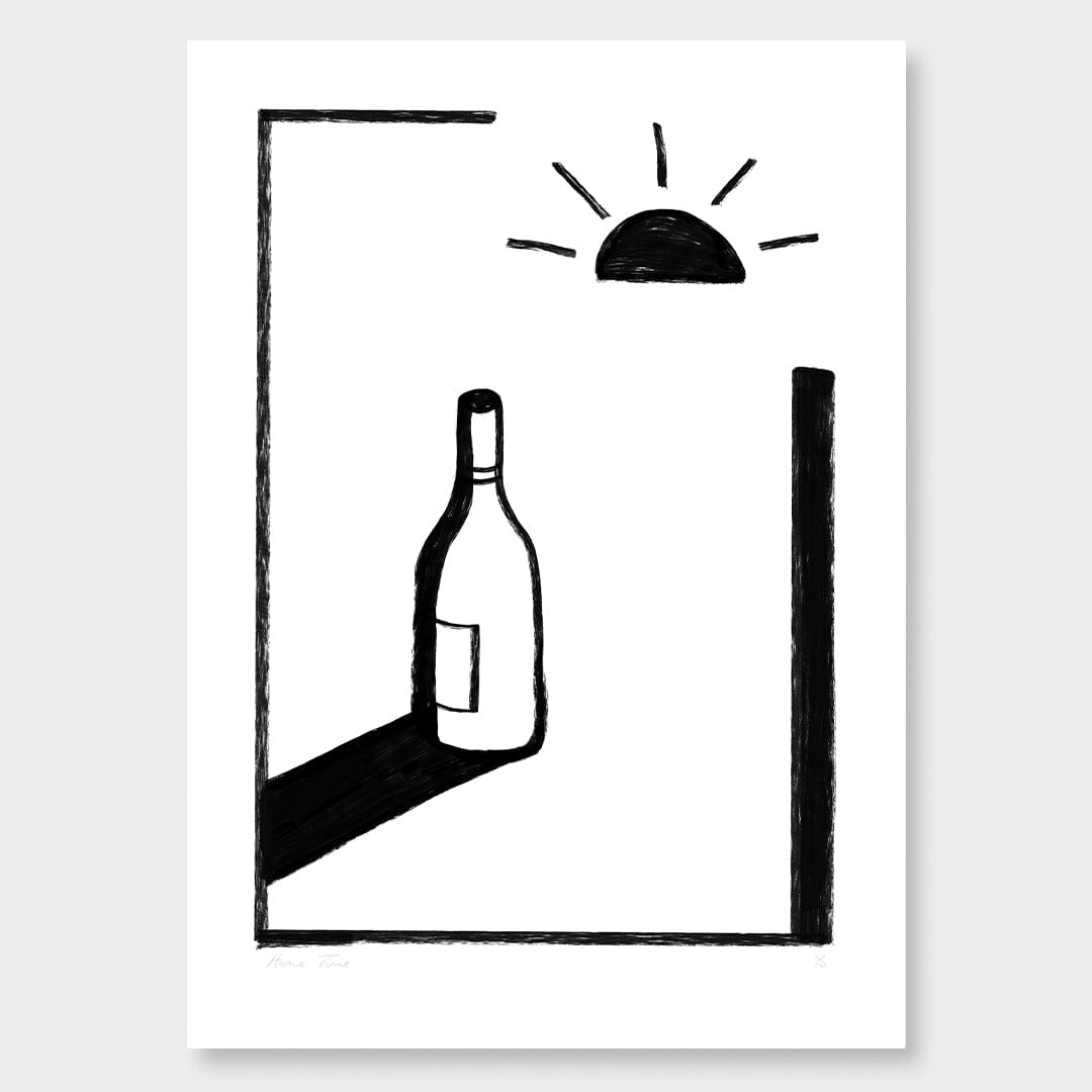 Wine  O'Clock Art Print by Home Time