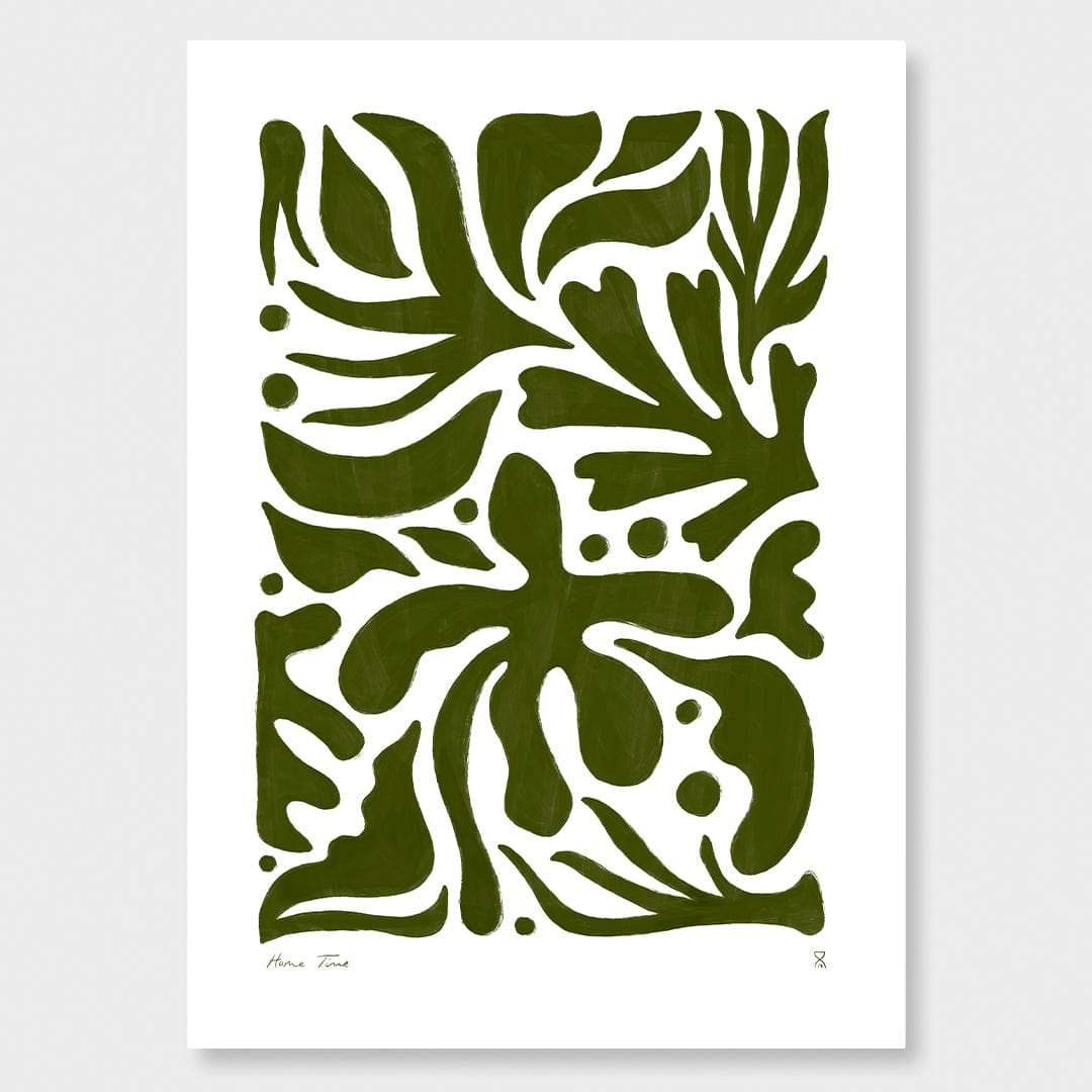 Winter Leaves Art Print by Home Time