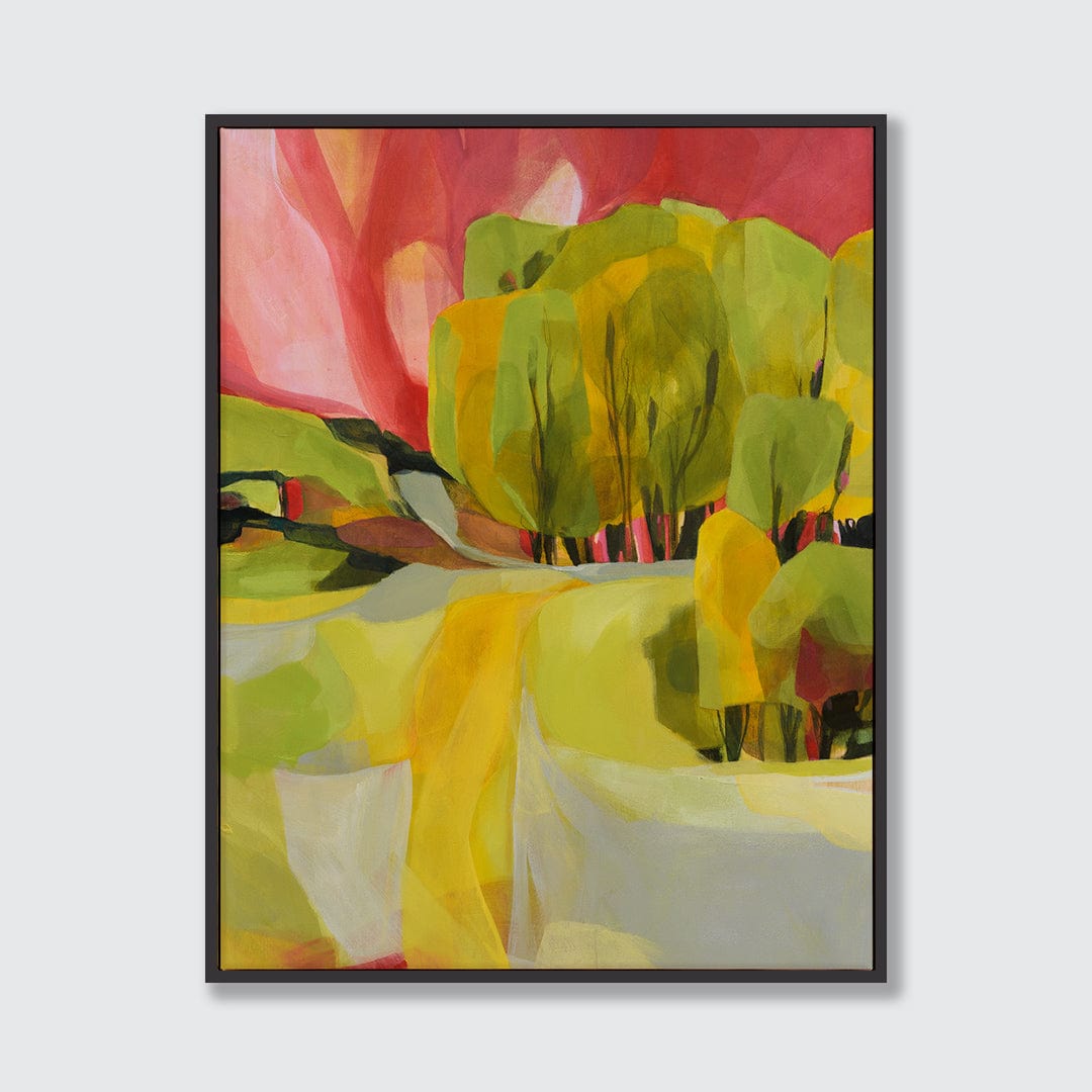 Yellow Road Limited Edition Art Print by Holly Roach