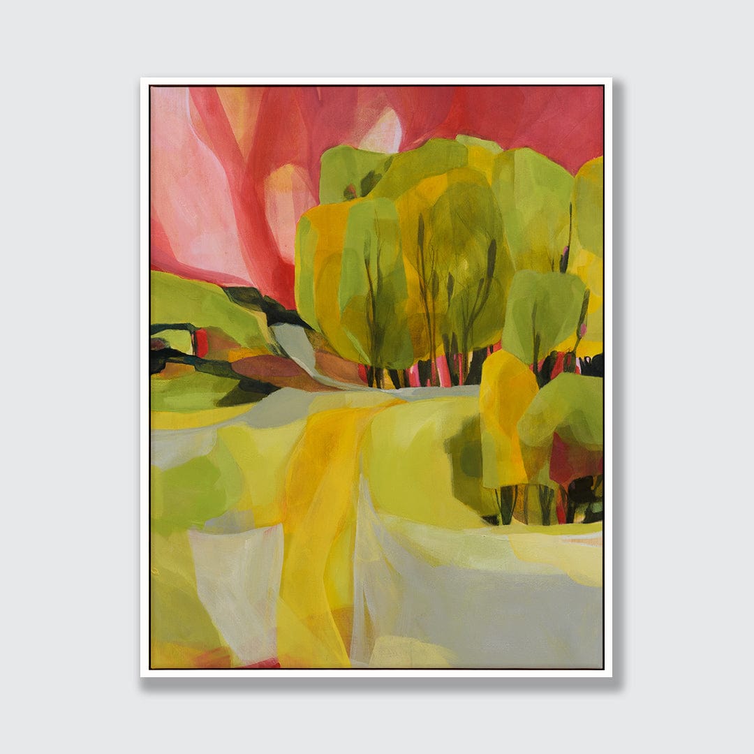 Yellow Road Limited Edition Art Print by Holly Roach