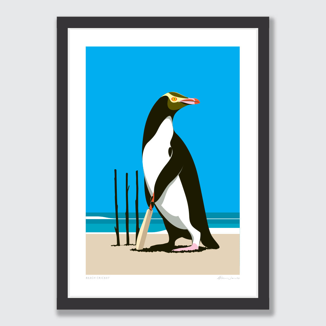 Beach Cricket Art Print by Glenn Jones