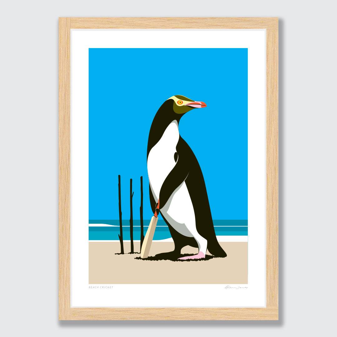 Beach Cricket Art Print by Glenn Jones