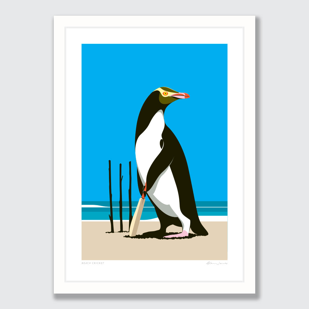 Beach Cricket Art Print by Glenn Jones