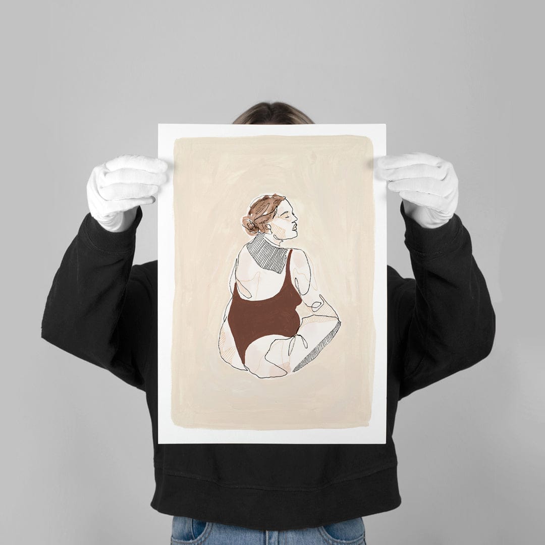 Beige Wahine 3 Original Painting by Makus Art