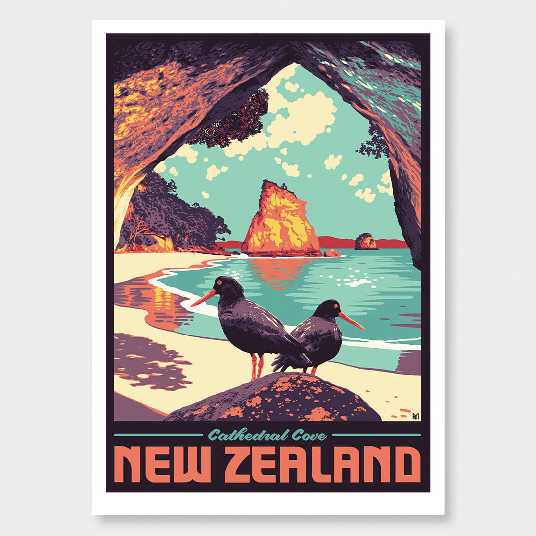 Cathedral Cove Art Print by Ross Murray