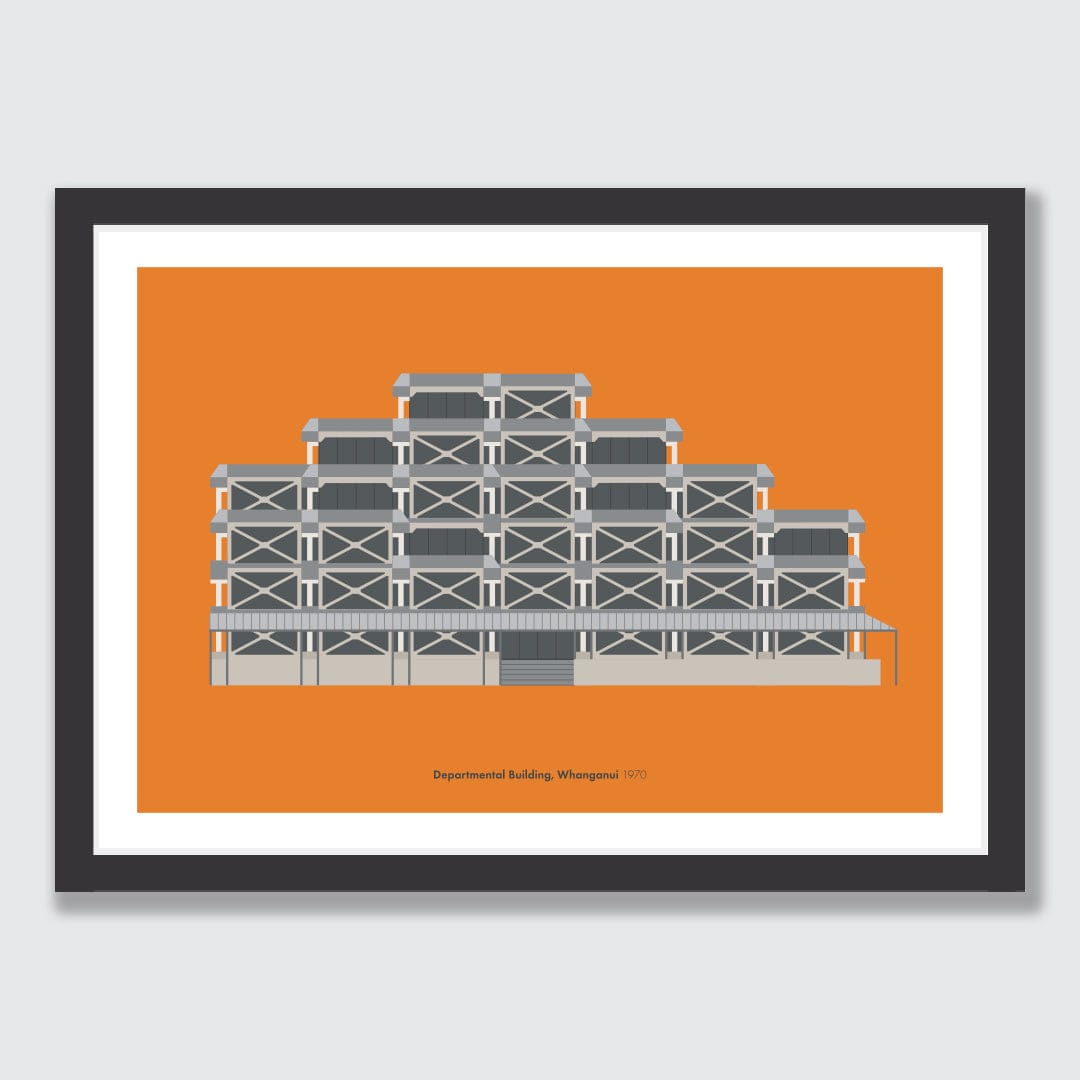 Departmental Building, Whanganui 1979 Art Print by Hamish Thompson