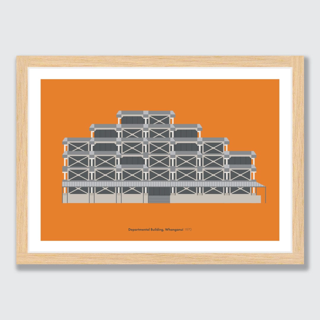 Departmental Building, Whanganui 1979 Art Print by Hamish Thompson