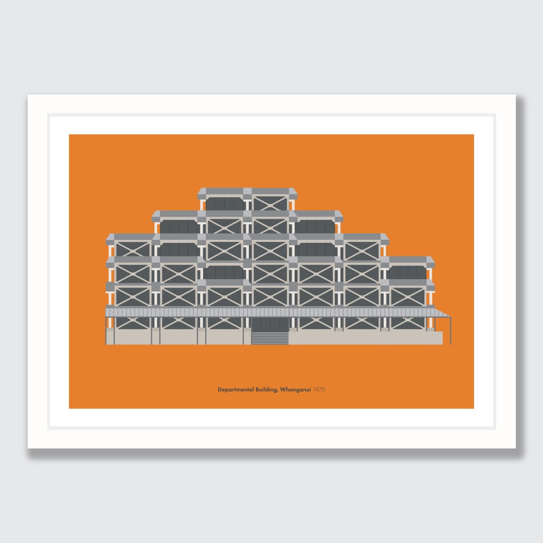 Departmental Building, Whanganui 1979 Art Print by Hamish Thompson