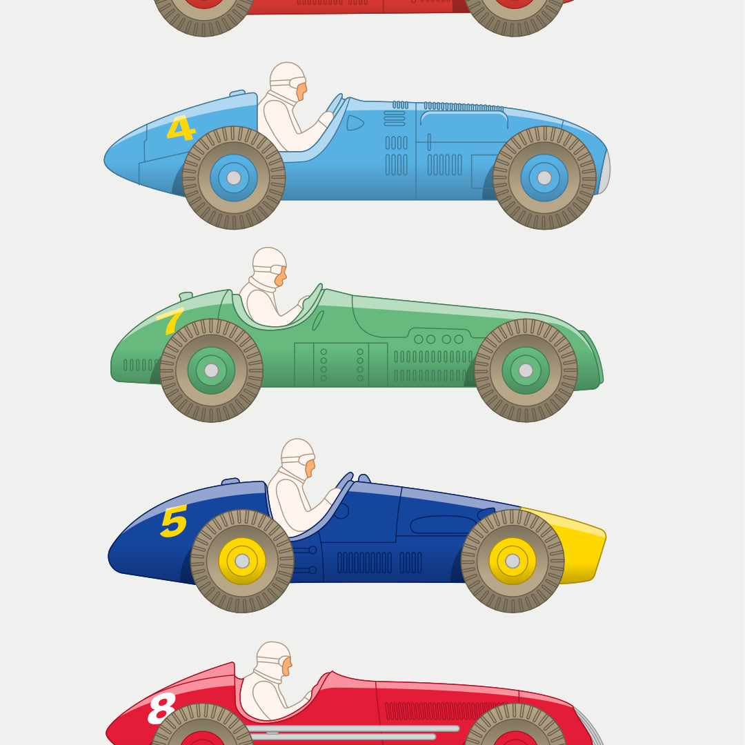 Dinky Racers Art Print by Glenn Jones