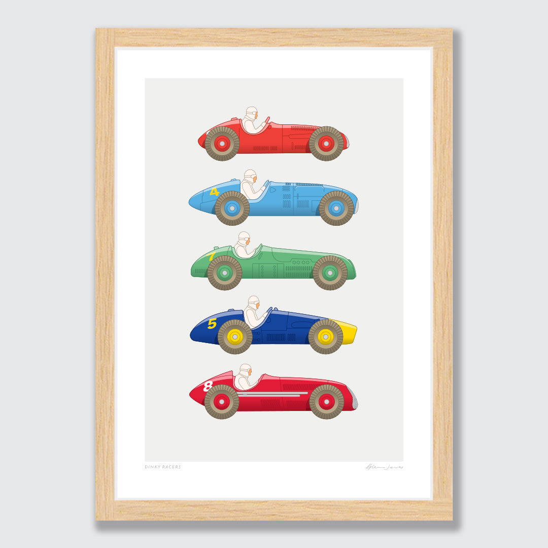 Dinky Racers Art Print by Glenn Jones