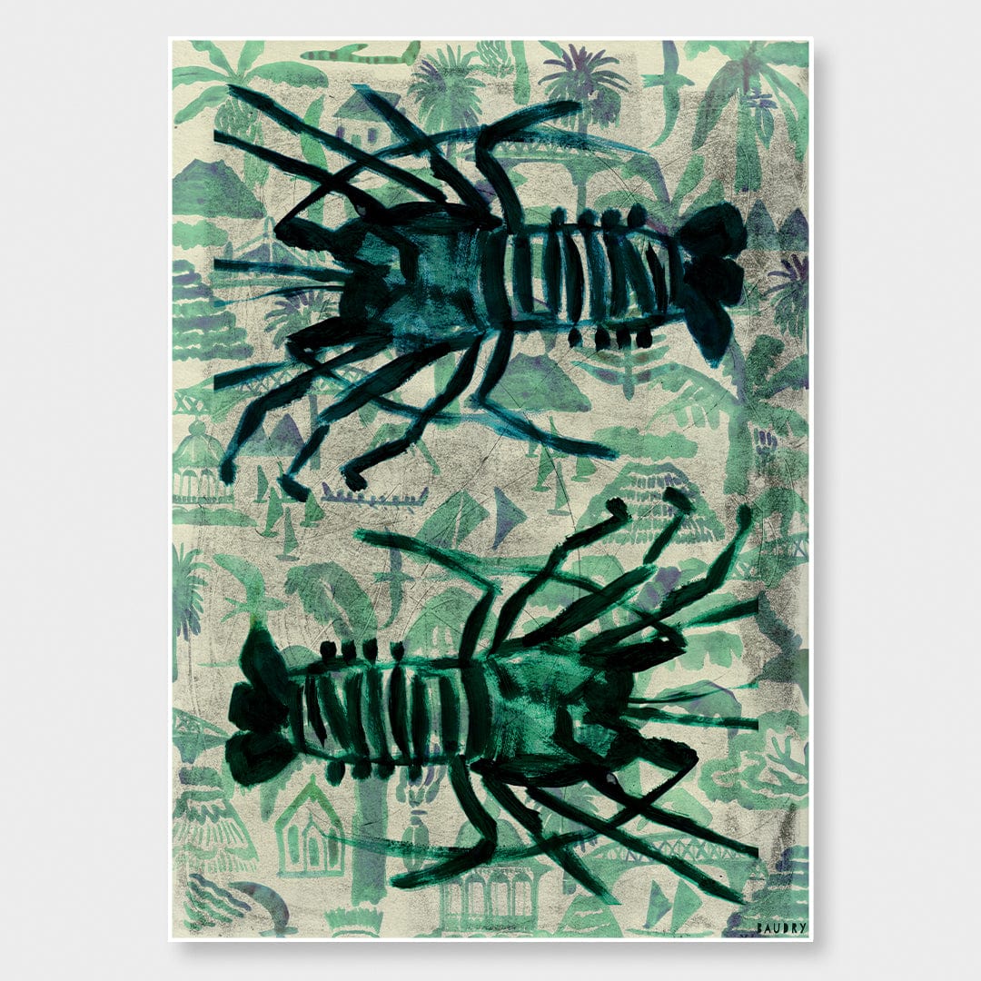 Kaimoana Double Cray Art Print by Lisa Baudry